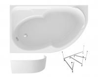 Комплект 3 в 1 Lavinia Boho Grance Hill S2-3703170L, акриловая ванна 170x105 см (левый разворот), усиленный металлический каркас, лицевой экран