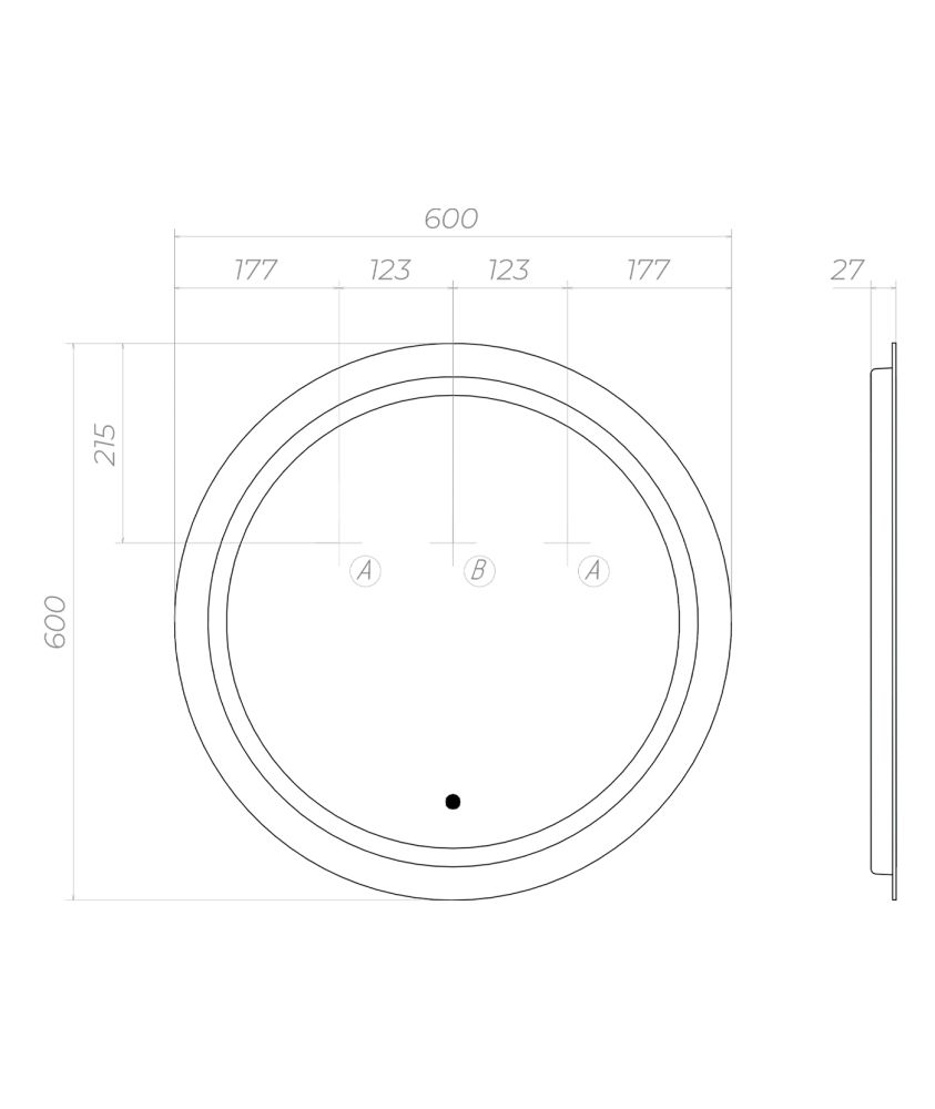 Зеркало VIGO Holly z.HOL.60.Classic, 60 см, артикул z.HOL.60.Classic