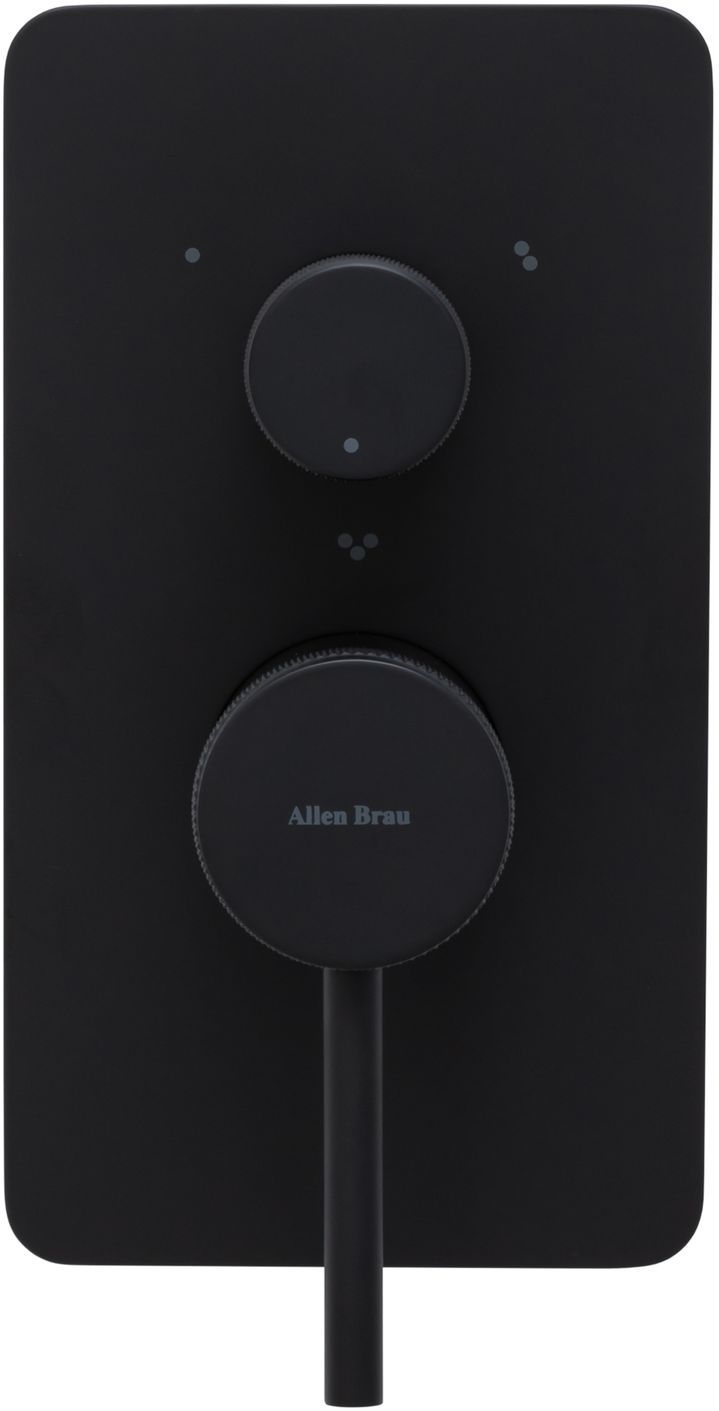 Смеситель для ванны Allen Brau Priority 5.31A11-31 (с внутренней частью, 3 выхода) черный матовый, артикул 5.31A11-31