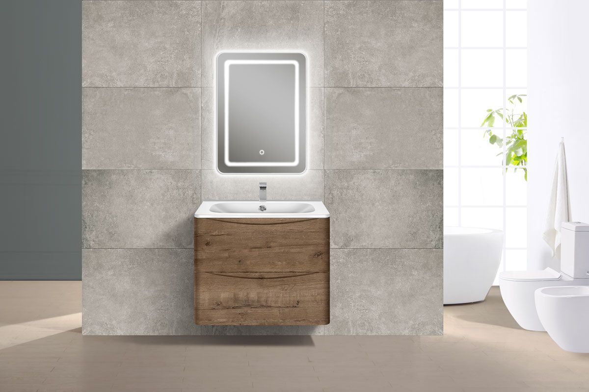 База под раковину Paola 600 подвесная, 2 выкатных ящика soft close, V.Oak