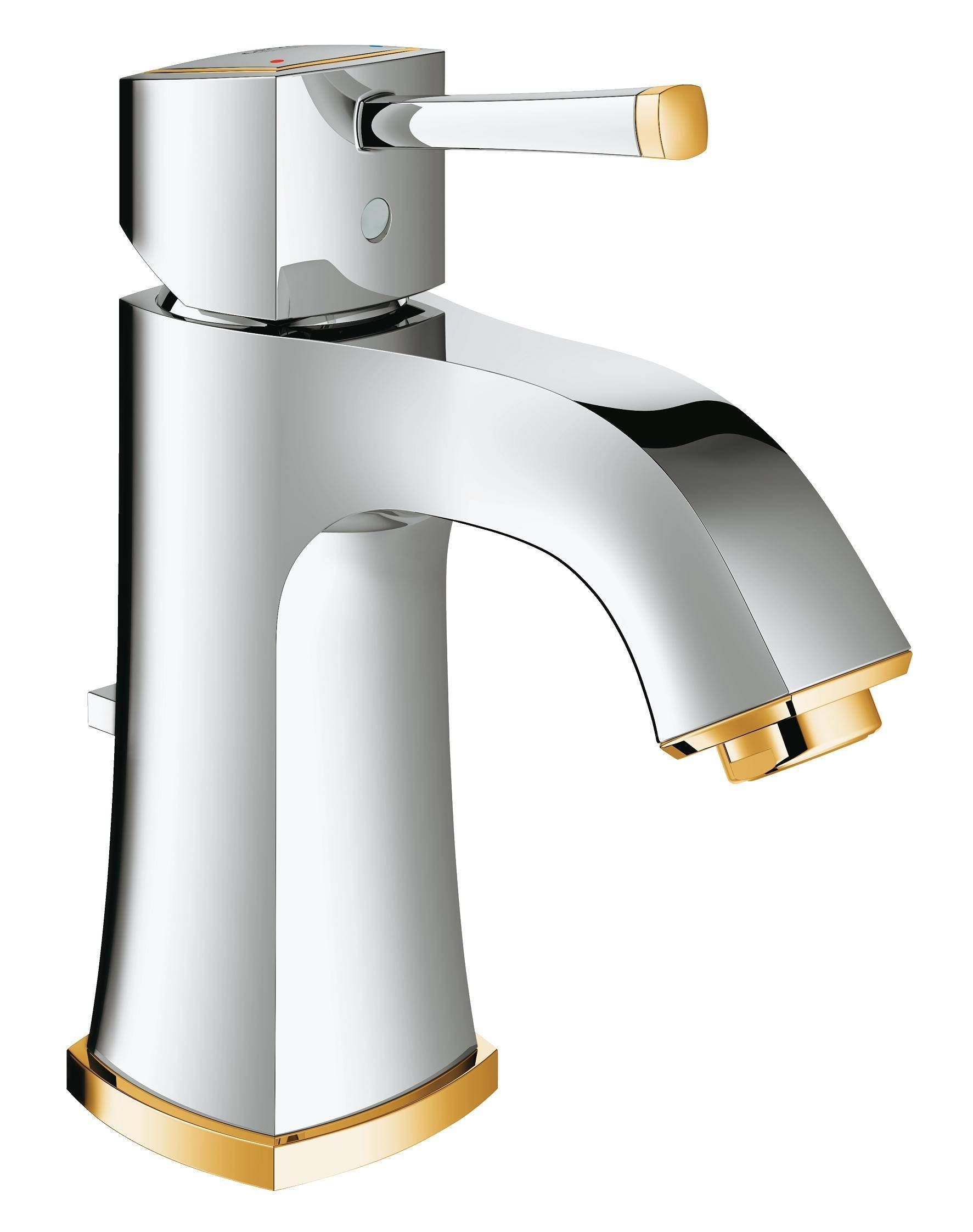 Смеситель для раковины GROHE Grandera с донным клапаном, хром/золото (23303IG0) Смеситель для раковины GROHE Grandera с донным клапаном, хром/золото (23303IG0)