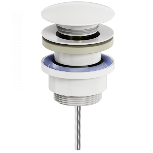 Донный клапан для раковины 1 1/4 WONZON & WOGHAND, Белый матовый (WW-88SS07-MW)