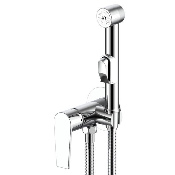 Гигиенический душ со смесителем встраиваемый ESKO BTSMH, хром