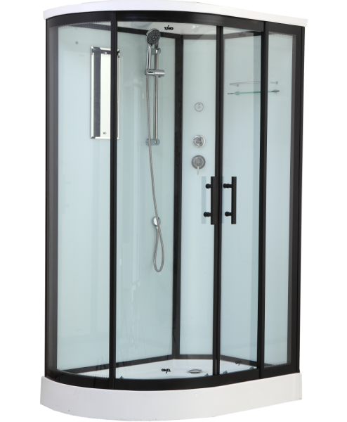 Душевая кабина Timo Standart T-6602 B R 120x85 профиль Черный стекло прозрачное