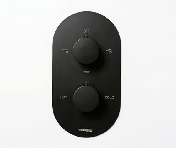 Душевая система WasserKRAFT Elbe A177477 с термостатом Черная