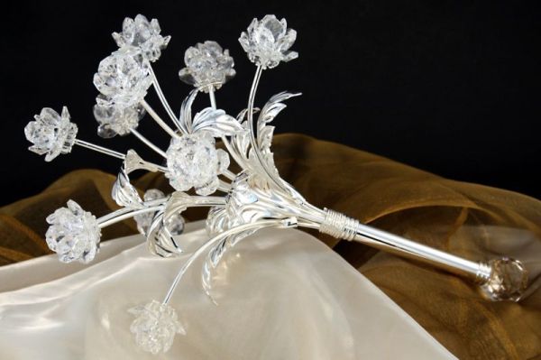 CTF, букет серебряный, длина 35 см, цвет серебро