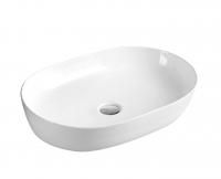 Раковина керамическая накладная AM5415-W, цвет белый глянец, 610x410x135 мм