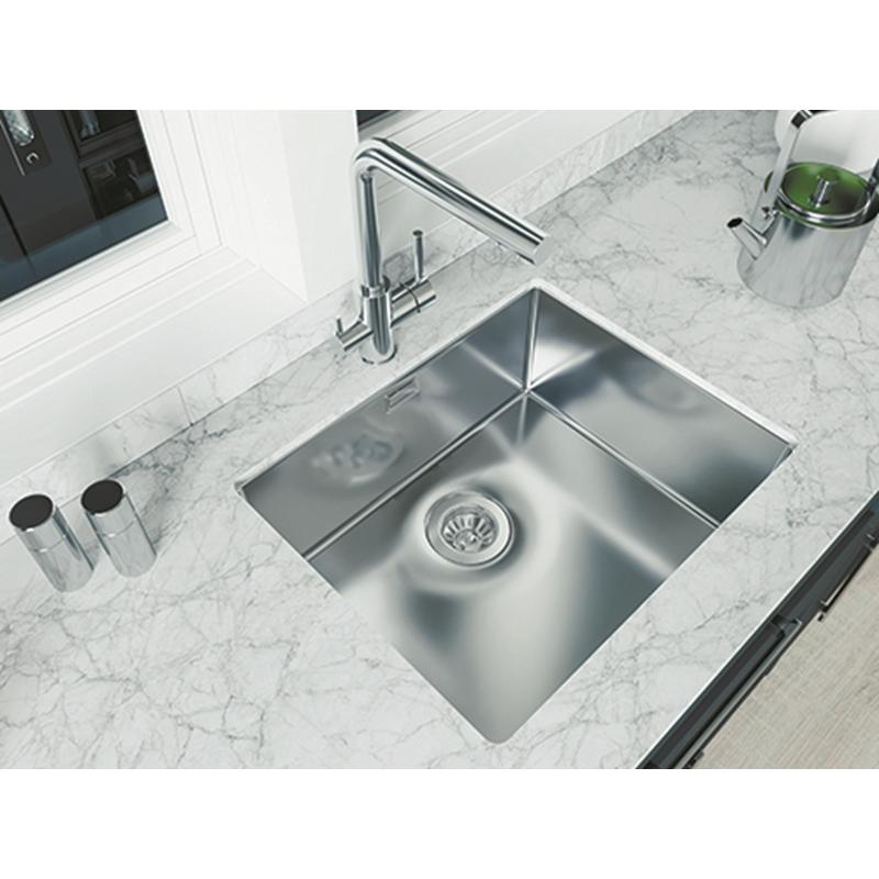 Кухонная мойка Florentina ОПТИМА-HM OHM.500.400.В.10.S.10, нержавеющая сталь, артикул OHM.500.400.B.10.S.10