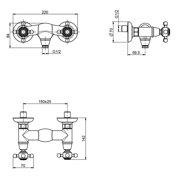 Fima Carlo Frattini Elizabeth Смеситель для душа, настенный, цвет: золото Fima Carlo Frattini Elizabeth Смеситель для душа, настенный, цвет: золото
