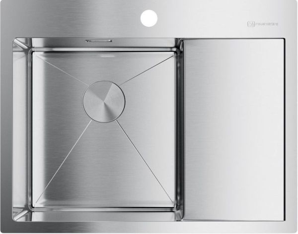 Мойка, OMOIKIRI, Akisame, с крылом, чаша слева, ширина, мм-650, глубина, мм-510, высота, мм-200, тип установки-встраиваемый, отверстия для смесителя-1, с переливом, сифон и донный клапан с декоративной накладкой в комплекте, материал-нержавеющая сталь, кр