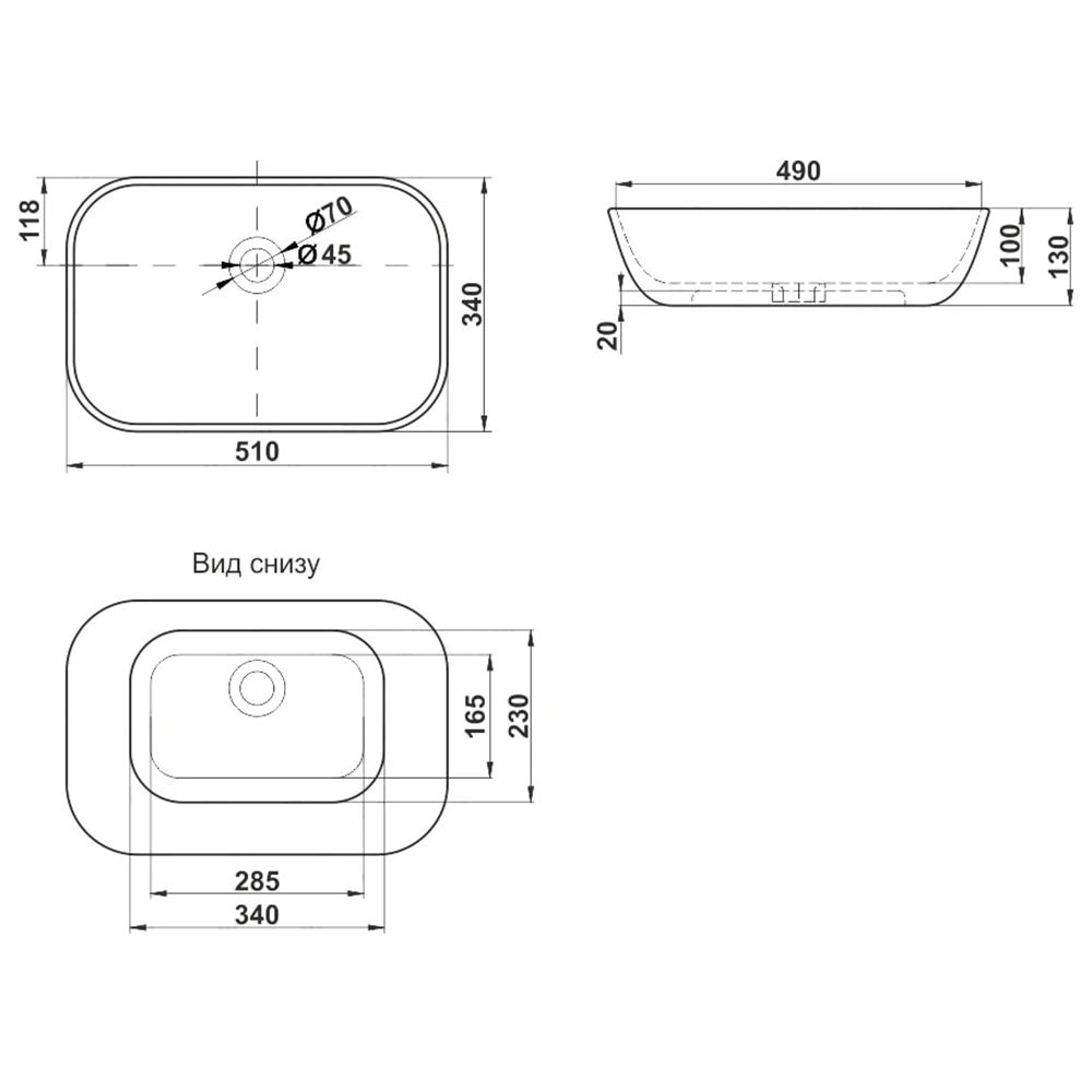 Раковина чаша Velvex 78160, белый, артикул 78160