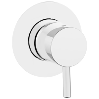 CISAL Less New Внешняя часть встраиваемого однорычажного смесителя для душа, цвет белый матовый