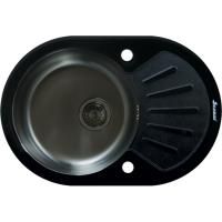 Мойка Seaman Eco Glass SMG-730B Gun (PVD), два отверстия (Ø35мм), комплектация с вентиль-автоматом