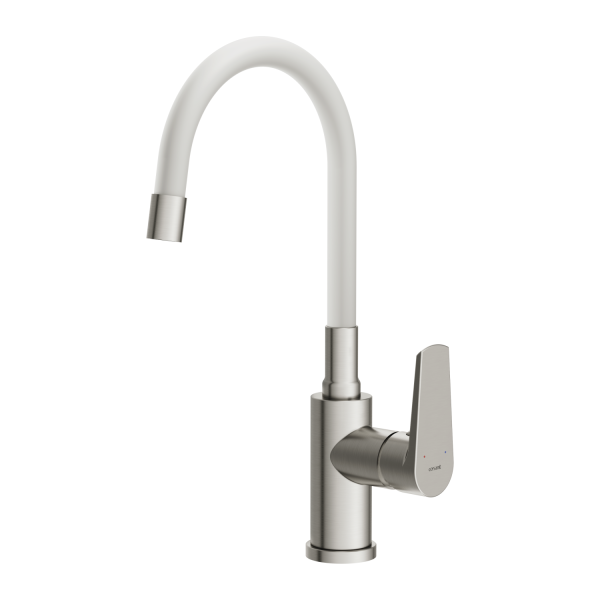 Смеситель для кухни Cersanit MODUO однорычажный с гибким изливом белый (68232)