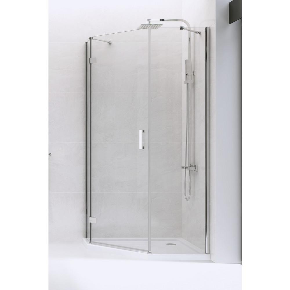 Душевое ограждение NEW TRENDY NEW AZURA R (L) 100x80x195 K-0564 (хром)