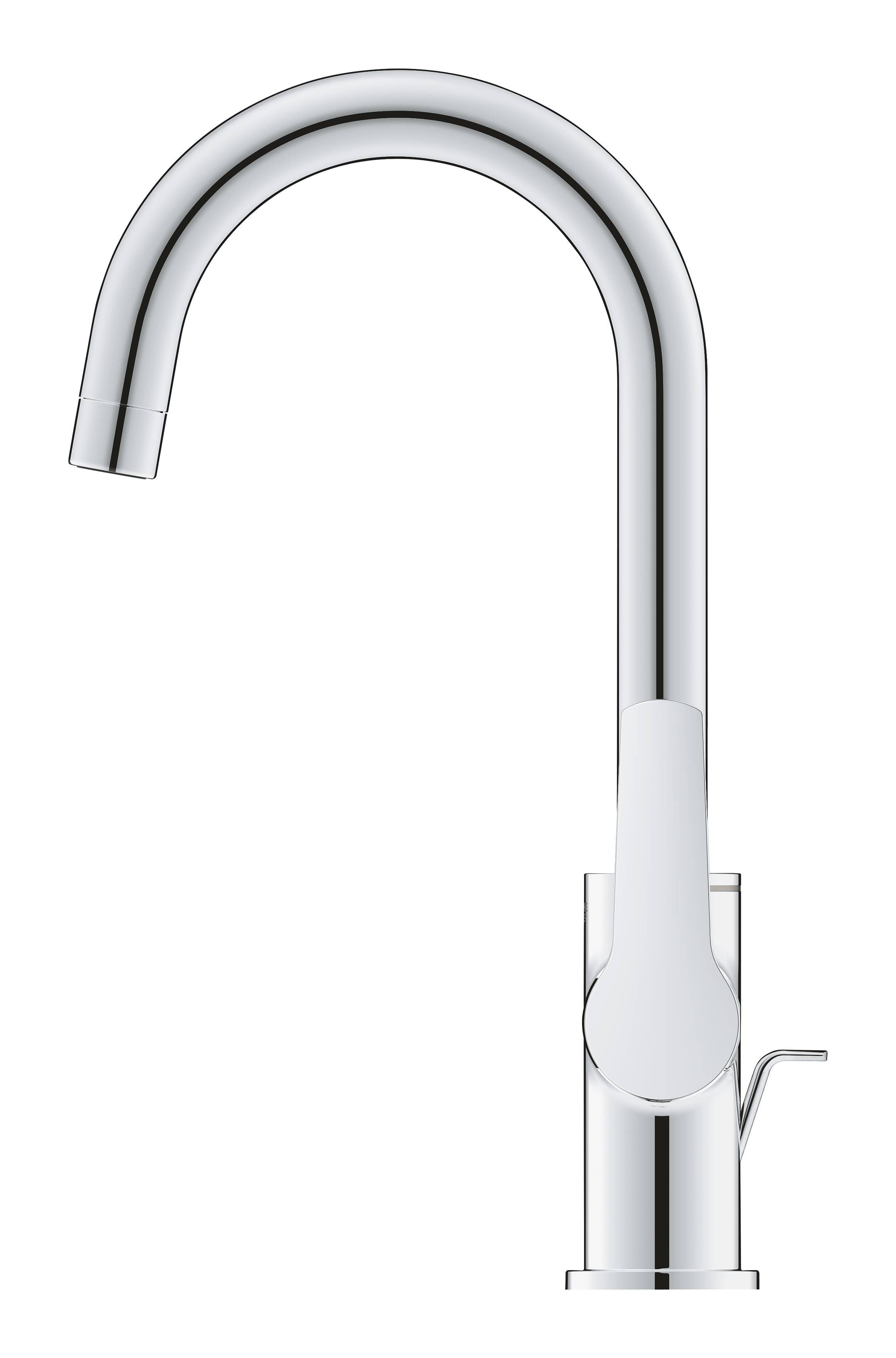 Смеситель для раковины GROHE Start, размер L, рычажный донный клапан, хром (24203002) Смеситель для раковины GROHE Start, размер L, рычажный донный клапан, хром (24203002)