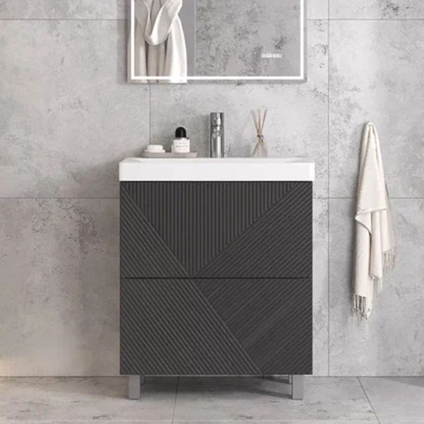 Тумба под раковину напольная Velvex Edge tn.EDG.9696.70.2Y графит, 70 см