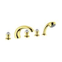 AXO SWAROVSKI См-ль на борт ванны, на 5 отв., золото