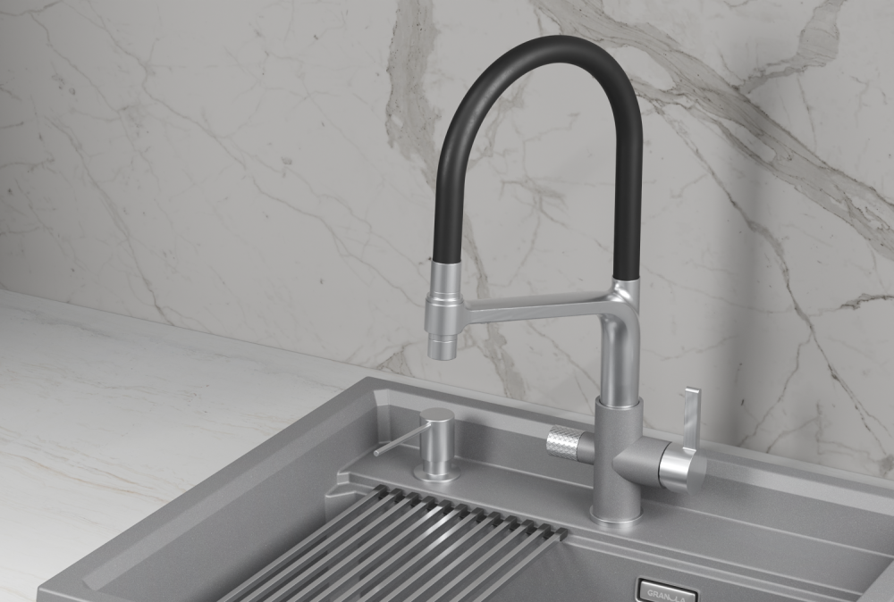 Смеситель для кухни GRANULA (5083, АЛЮМИНИУМ), артикул 5083, АЛЮМИНИУМ