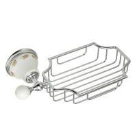 PROVANCE Решетка-корзинка настенная, керамика с декором/хром