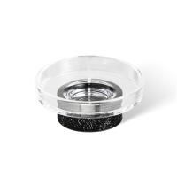 Decor Walther Rocks STS Мыльница настольная, прозрачное стекло, с кристаллами Swarovski®, цвет: черный матовый