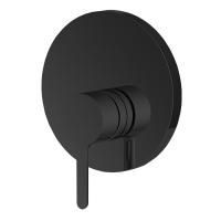 Смеситель для душа, Fima Carlo Frattini, Snap, тип открывания воды-однорычажный, тип регулирования воды-керамический картридж, монтаж-настенный встраиваемый, отверстия для монтажа-1, металлическая пластина, внутренняя часть-необходимо заказать, цвет-чёрны