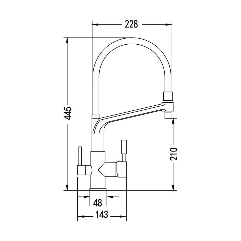 Смеситель для кухни Rose R658Y, пепельный