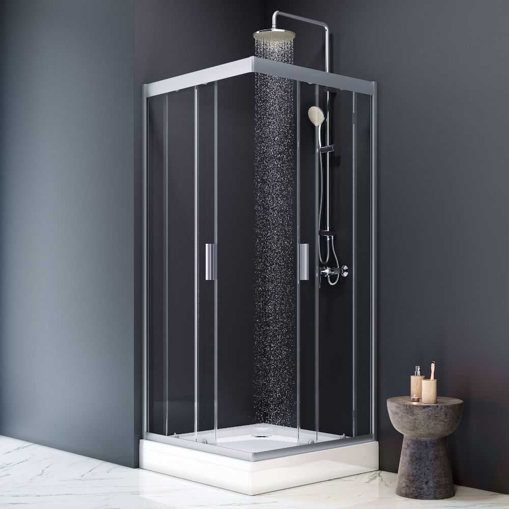 W90T-403-090W Gem, душевой поддон квадратный, 90х90 с сифоном, белый W90T-403-090W Gem, душевой поддон квадратный, 90х90 с сифоном, белый