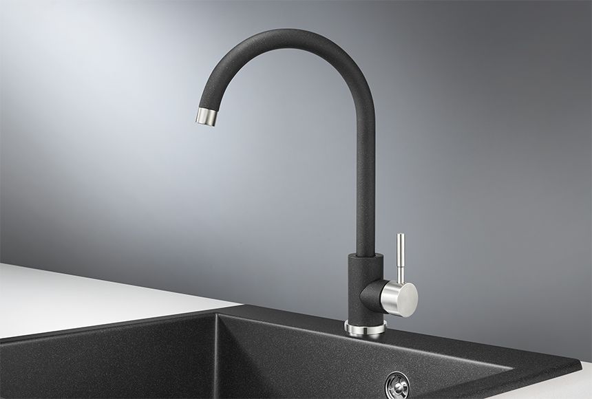 Смеситель для кухни GRANULA (ST-4031, ЧЁРНЫЙ), артикул ST-4031, ЧЁРНЫЙ