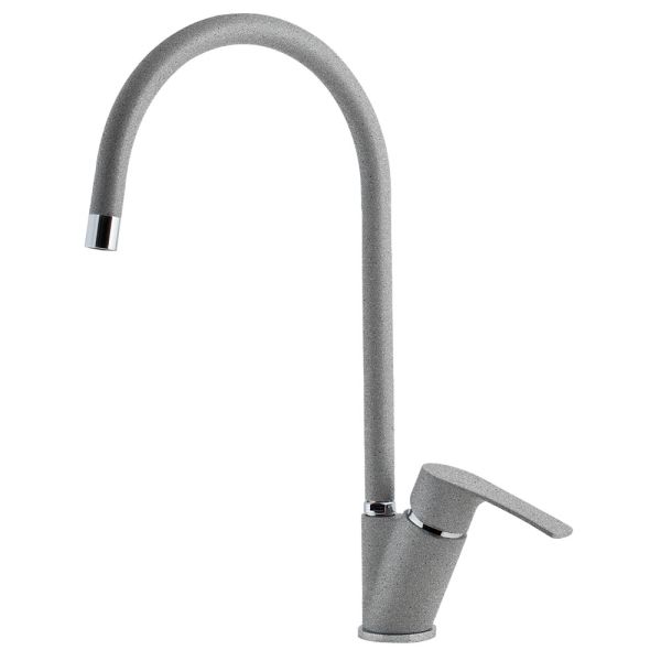 Смеситель для кухни GranFest 5023, серый