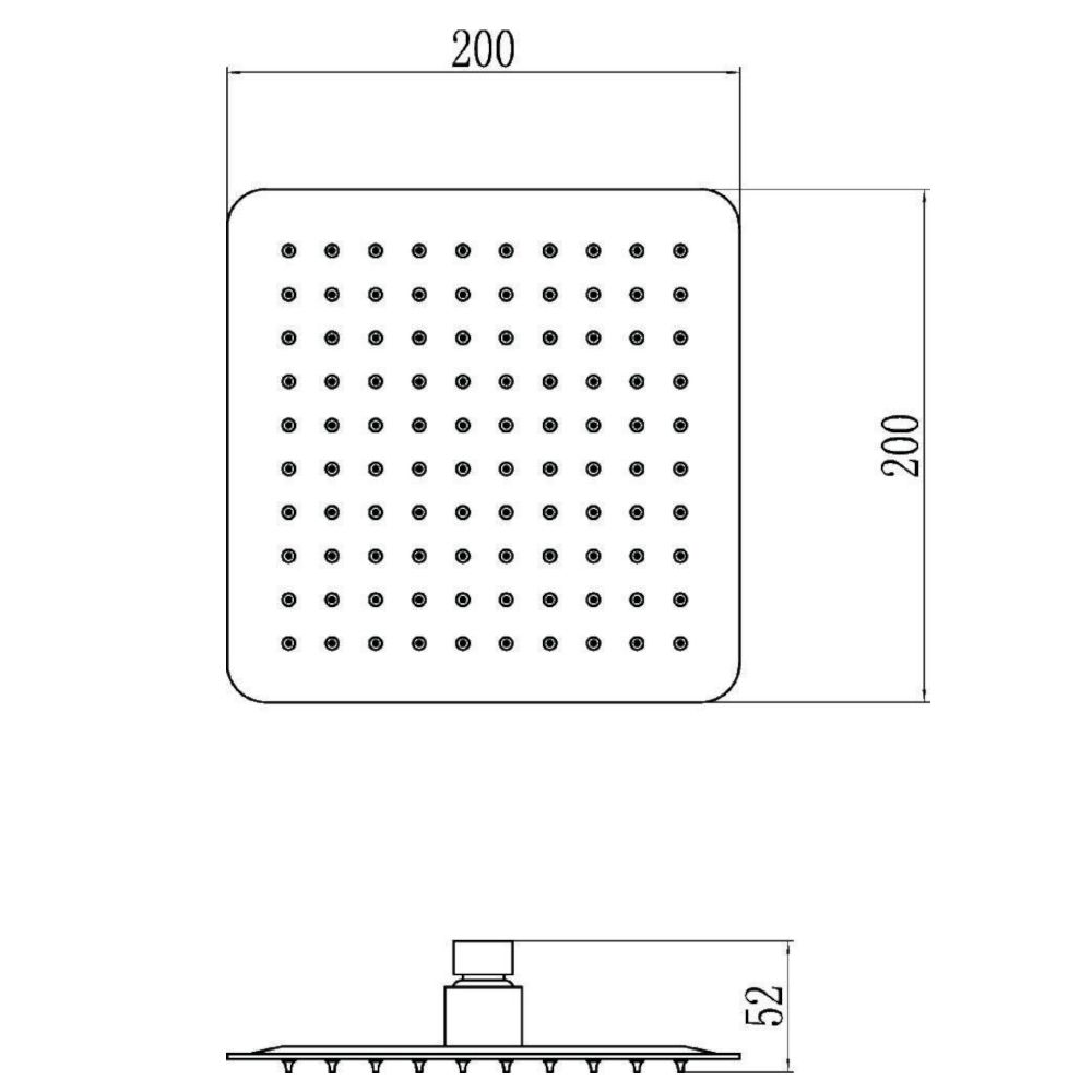 Верхний душ Savol S-000F08, хром