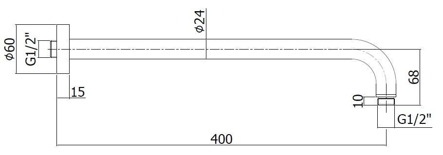 Держатель для верхнего душа Paffoni Lusso ZSOF034BO