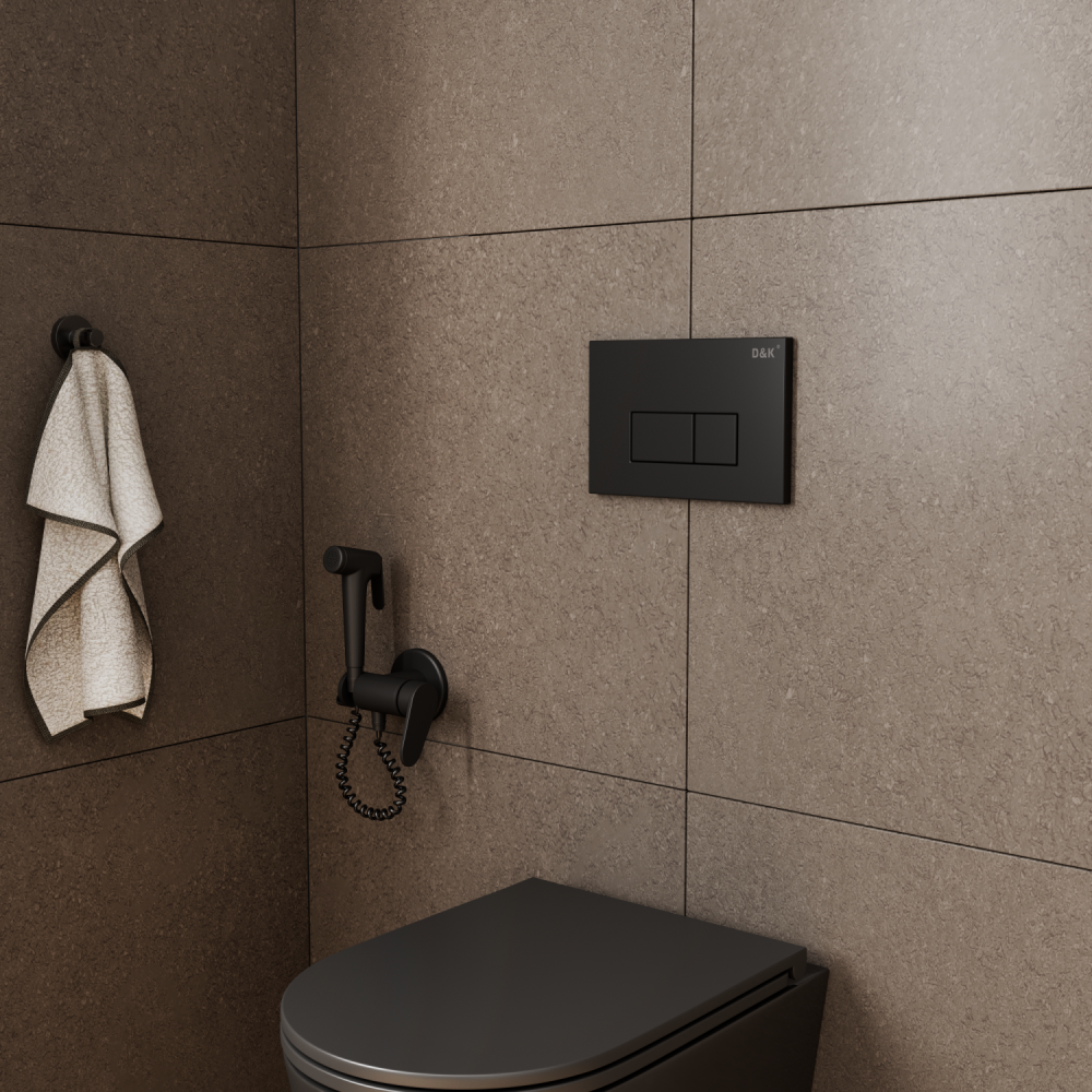 Клавиша смыва D&K Rhein (арт.инсталл DI8050127);черный (DB1499025), артикул DB1499025