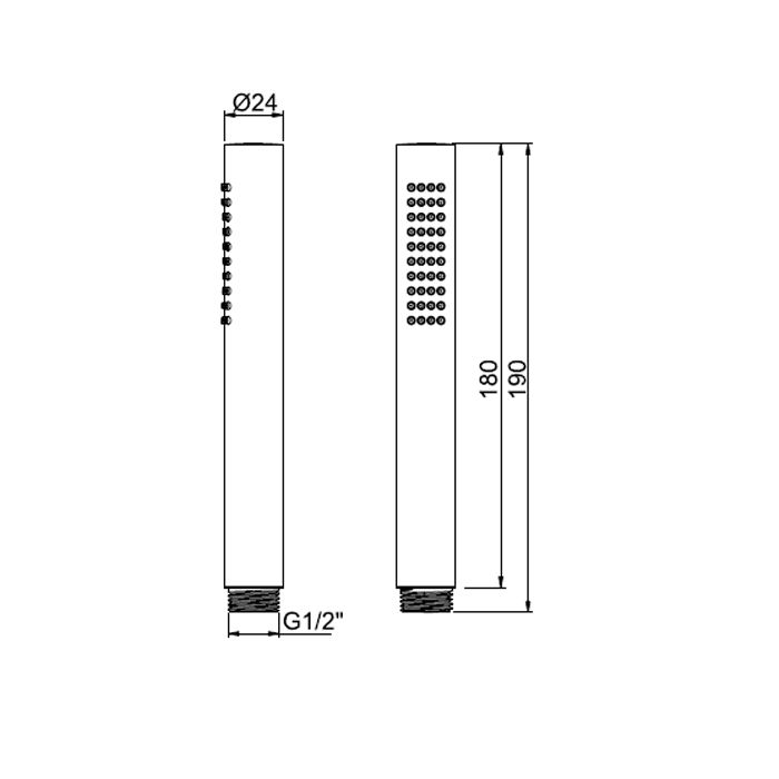 Almar EASYBRASS Ручной душ, латунь, цвет Matt Black Almar EASYBRASS Ручной душ, латунь, цвет Matt Black