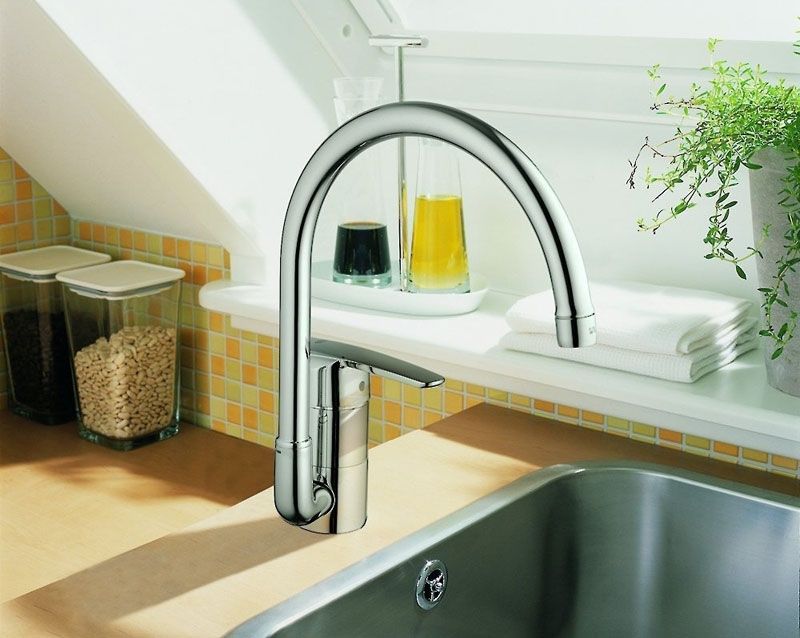 Смеситель для кухни  GROHE EUROECO 32752000 (хром, L-22,3 H-19,8), шт