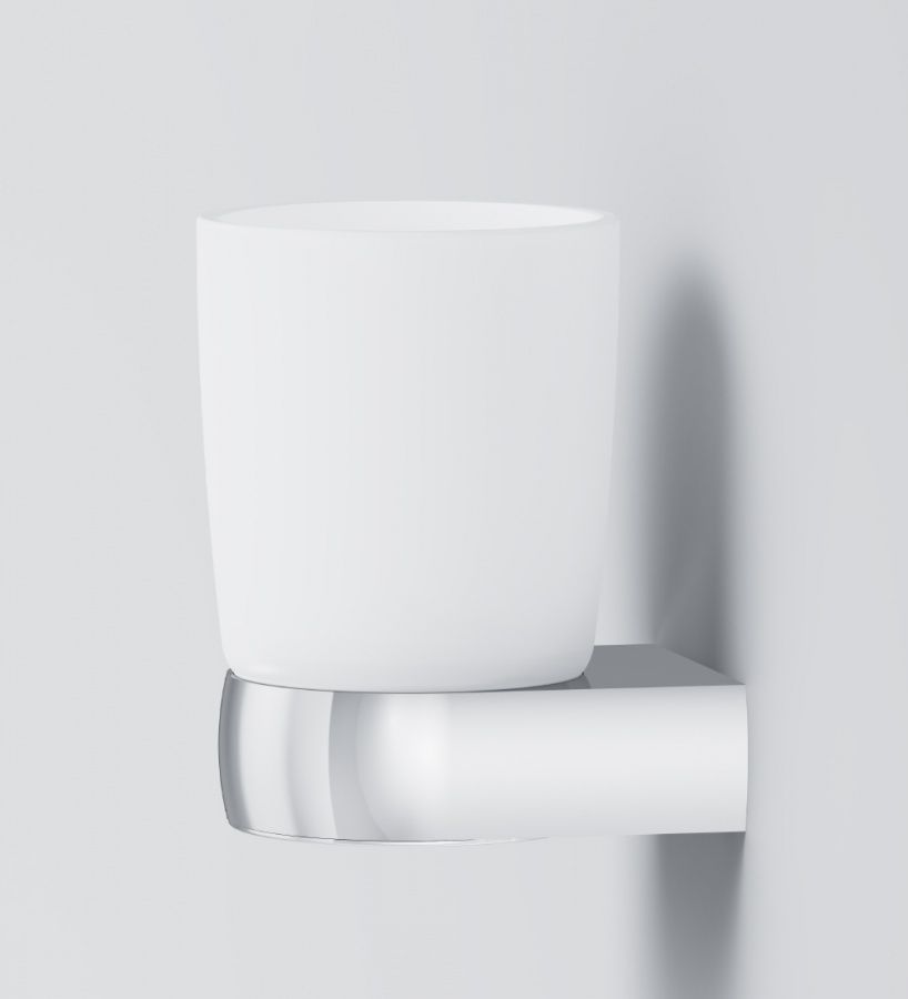 A3034300 Sensation, Стеклянный стакан с настенным держателем, хром, шт A3034300 Sensation, Стеклянный стакан с настенным держателем, хром, шт