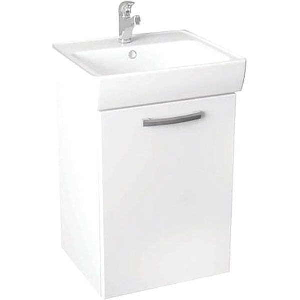 Тумба ALMI, 50 см, подвесная/напольная, 1 дверца, белый глянец (ум. Мини 50)