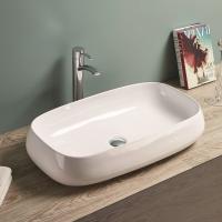 Раковина керамическая накладная AM-78101, цвет белый, 715х410х145