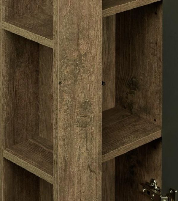 Шкаф пенал Акватон Терра 35 1A247503TEKA0 подвесной Дуб Кантри Антрацит матовый, артикул 1A247503TEKA0