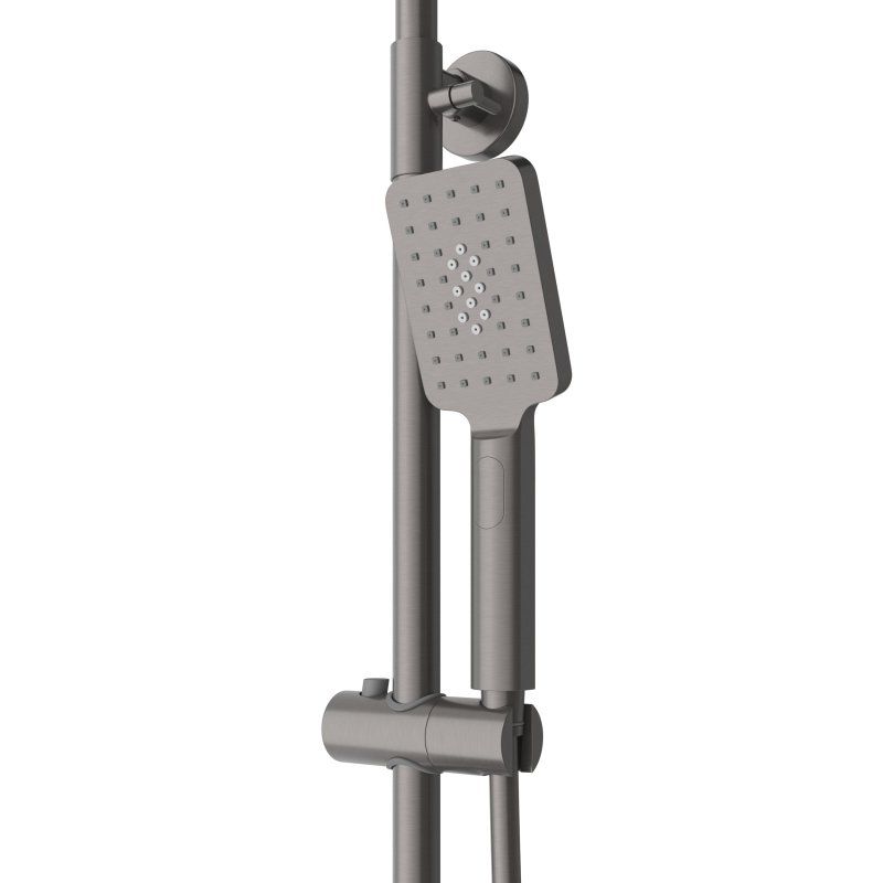 SLIDER-CVD-IN Душевая стойка со смесителем и изливом, сатин, артикул SLIDER-CVD-IN