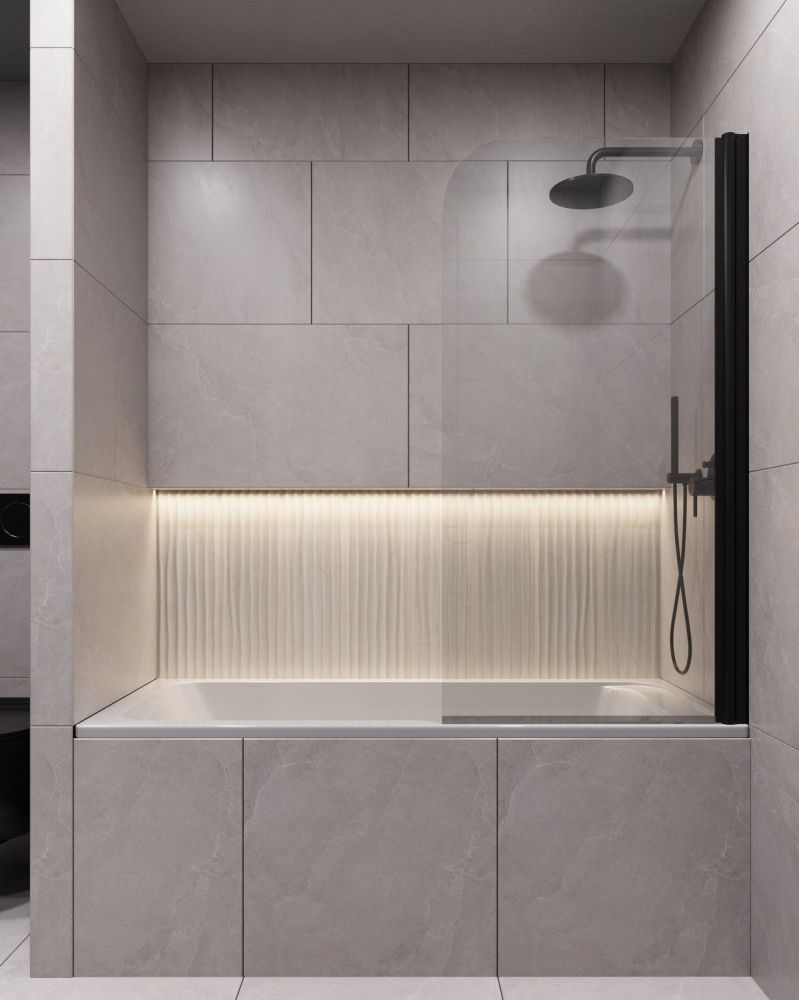 Шторка для ванны поворотная Timo TCM-70/03C-6 на монопетле 1400*700, стекло прозрачное 6 мм (T27), артикул T27