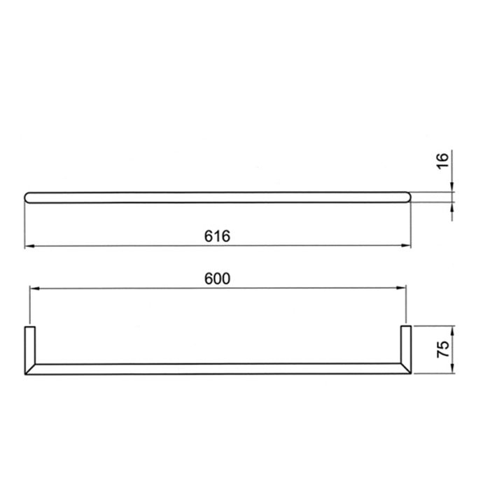 Fantini Young Нержавеющая Сталь Полотенцедержатель 600мм, цвет: матовая натуральная сталь Fantini Young Нержавеющая Сталь Полотенцедержатель 600мм, цвет: матовая натуральная сталь