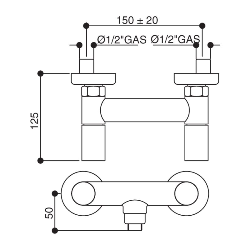 Bongio Aqua Смеситель для душа, цвет хром, артикул 40523CR00