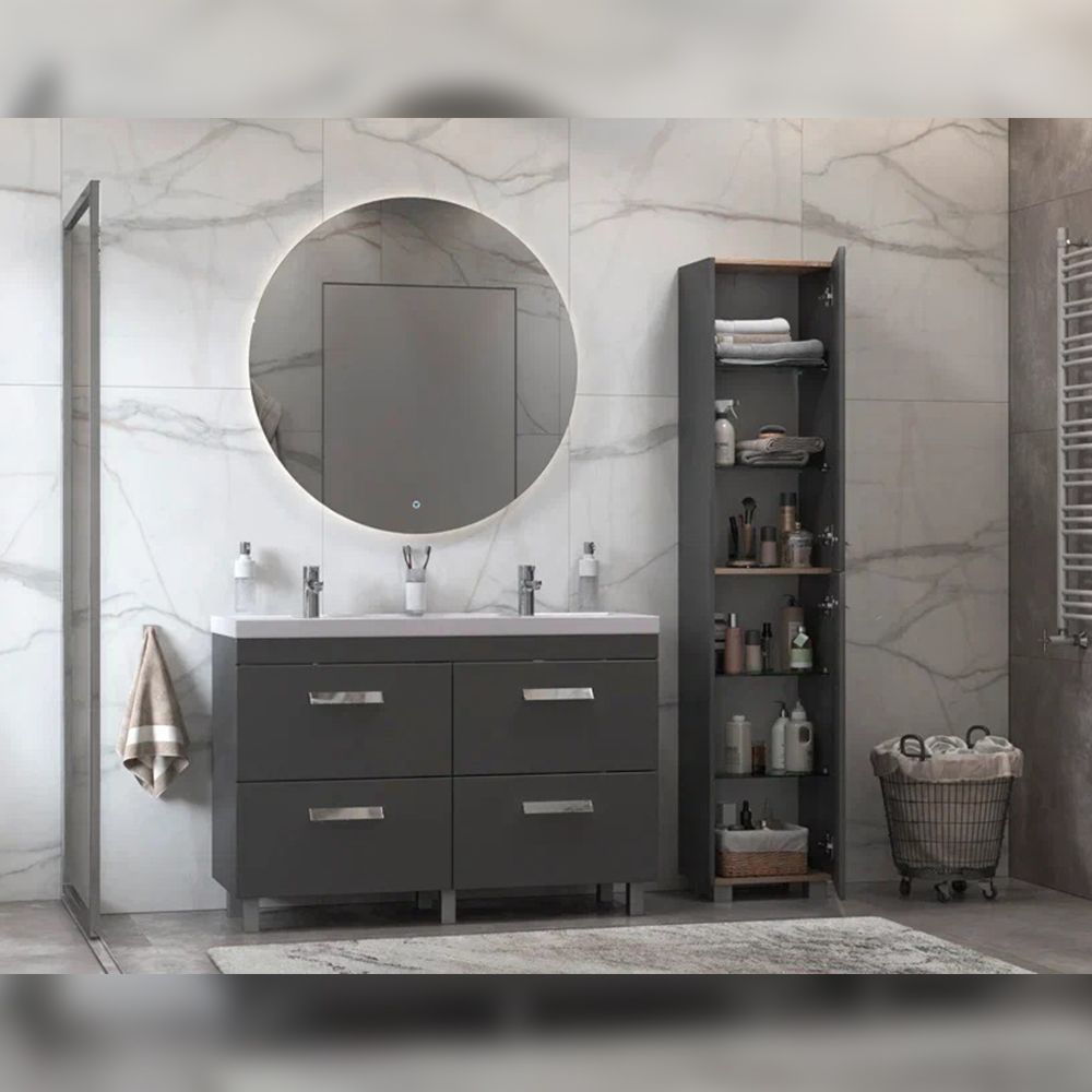 Пенал (40см) Velvex Orlando pn.ORL.40, графит, артикул pn.ORL.40 графит