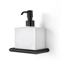 3SC Guy Дозатор для жидкого мыла, подвесной, композит Solid Surface, цвет: белый матовый/черный матовый 3SC Guy Дозатор для жидкого мыла, подвесной, композит Solid Surface, цвет: белый матовый/черный матовый