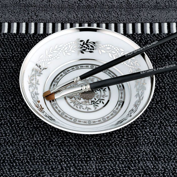 THG MARQUISE BLANC DECOR PLATINE Блюдо керамическое ø130 мм., настольное, декор платина, цвет белый, артикул A7G-A02-4615