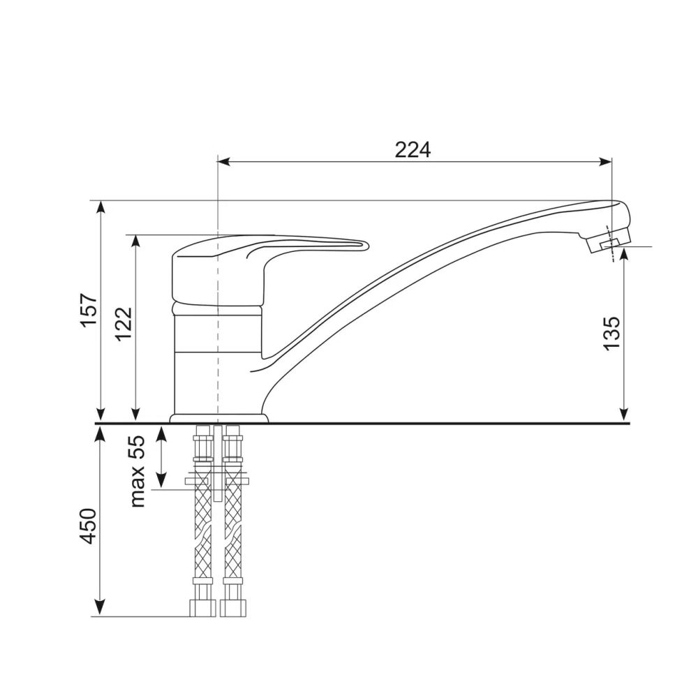 Cмеситель ULGRAN Quartz UQ-004-10, песок