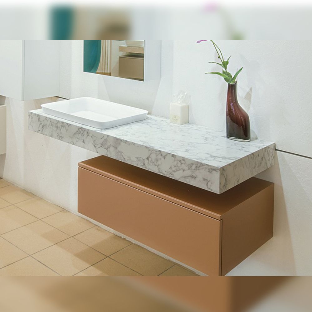 Столешница Velvex Unit 160, белый мрамор