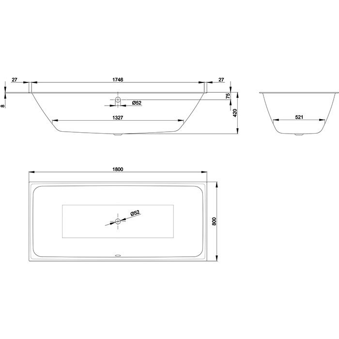 Опора для ванны, Bette, универсальная, комплект-2 штуки, артикул B23-1500