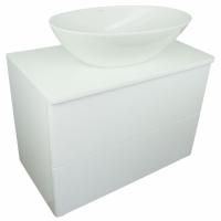 Тумба с раковиной Orange Otto 75 Ot-75TuGLASS+Ra Белая Тумба с раковиной Orange Otto 75 Ot-75TuGLASS+Ra Белая